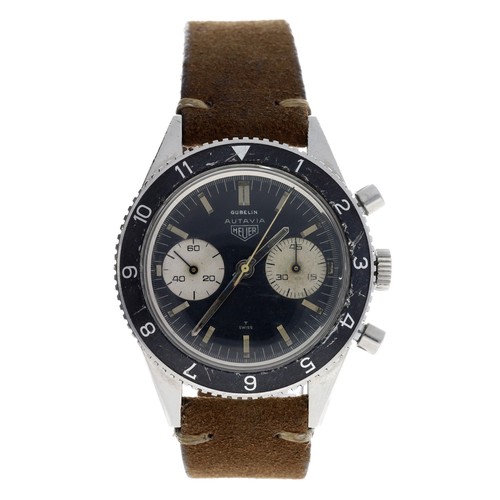 639 - Heuer Autavia Chronograph stainless steel gentleman's wristwatch retailed by Gubelin, reference no. ... 