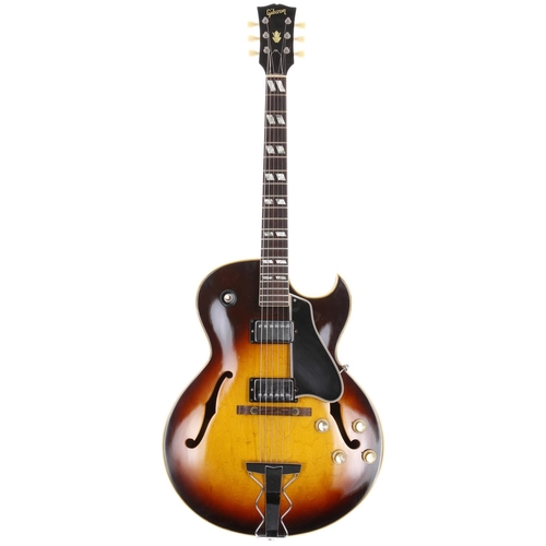 514 - 1967 Gibson ES-175D hollow body electric guitar, made in USA; Body: three-tone sunburst finish, some... 