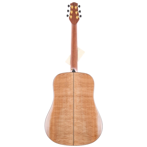 517 - 2024 Terry Pack DBS acoustic guitar; Back and sides: solid highly figured flamed myrtle; Top: solid ... 