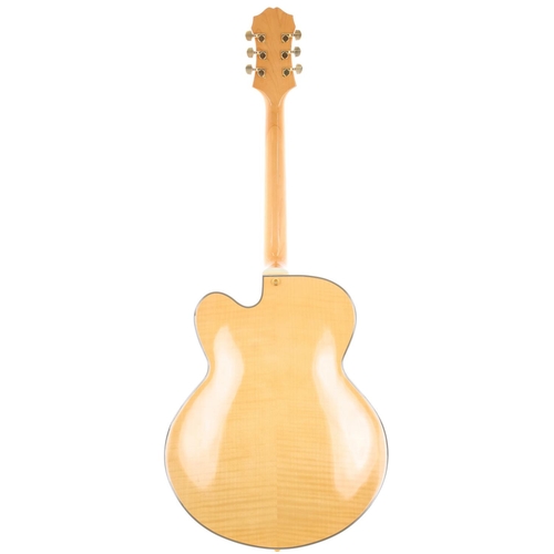 529 - Epiphone Zephyr Blues Deluxe electric guitar, made in Korea; Body: natural laminated figured maple; ... 