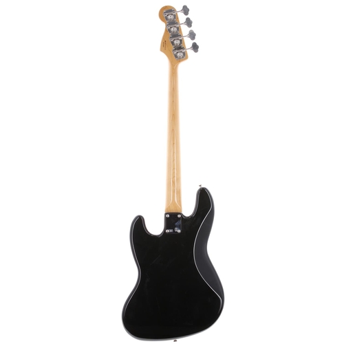 566 - 2007 Fender 60s Jazz Bass guitar, made in Mexico; Body: black finish, a few minor surface marks; Nec... 