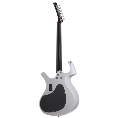 567 - 1999 Parker Midi Fly electric guitar, made in USA; Body: metallic silver finish, various minor dings... 