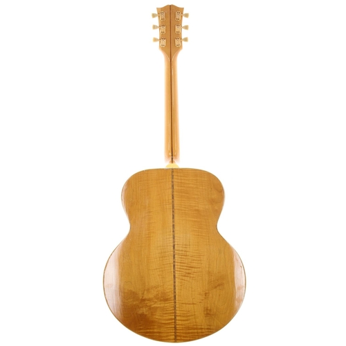 568 - 1994 Gibson J-200 Centenary year acoustic guitar, made in Montana, USA; Body: antique natural finish... 