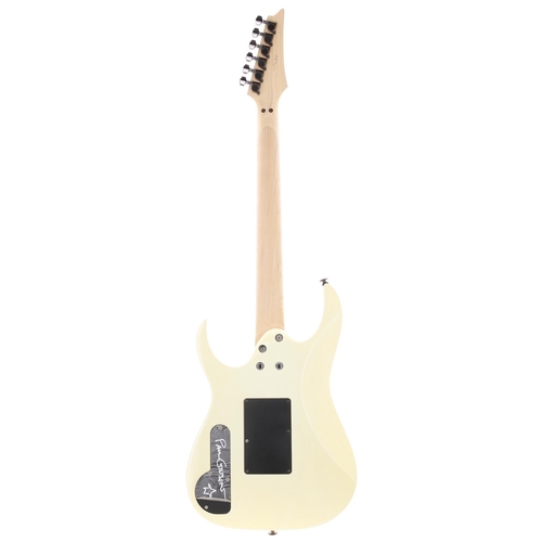 577 - Autographed 1999 Ibanez Paul Gilbert PGM Series PGM30 electric guitar, made in Japan; Body: white fi... 