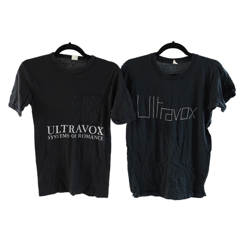 143 - Chris Cross (Ultravox) - two early Ultravox tour T-shirts to include a December '79 to January '80 '... 