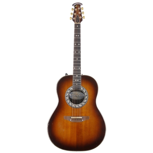 582 - 1979 Ovation Glen Campbell 1627 electro-acoustic guitar; Body: Lyrachord bowl back with sunburst fin... 