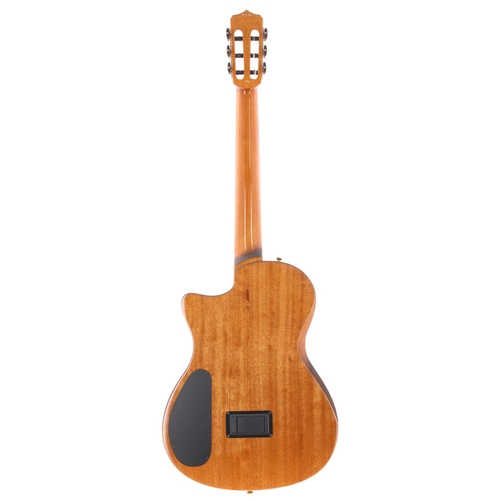 594 - Cordoba Stage Electric nylon string guitar, natural amber finish, within original shipping box*This ... 