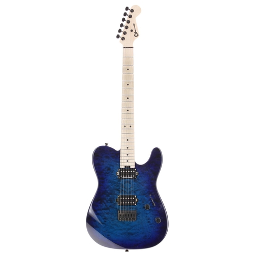 600 - 2017 Charvel Pro-Mod San Dimas Style 2 HH electric guitar, made in Mexico; Body: trans blue finish w... 