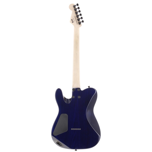 600 - 2017 Charvel Pro-Mod San Dimas Style 2 HH electric guitar, made in Mexico; Body: trans blue finish w... 