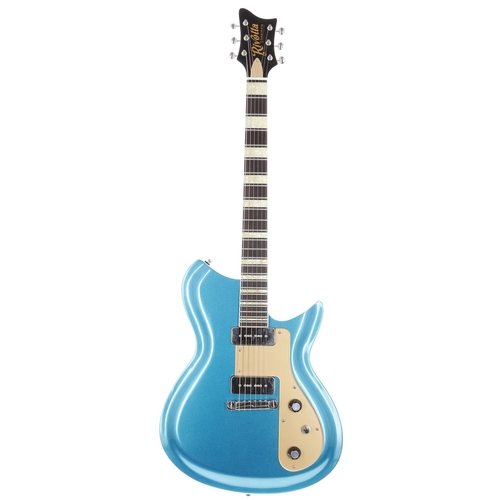 602 - 2021 Rivolta by Novo Combinata VII electric guitar; Body: blue metallic finish; Neck: good; Fretboar... 