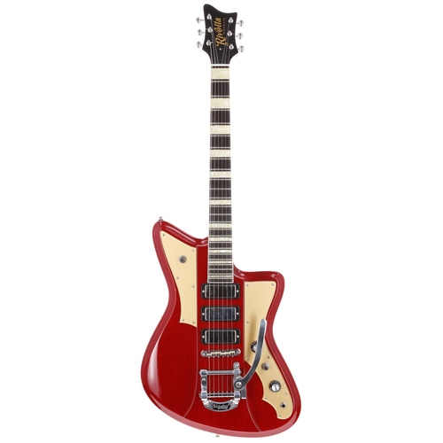 603 - 2019 Rivolta by Novo Mondata XVIII electric guitar; Body: trans red finish; Neck: good; Fretboard: r... 