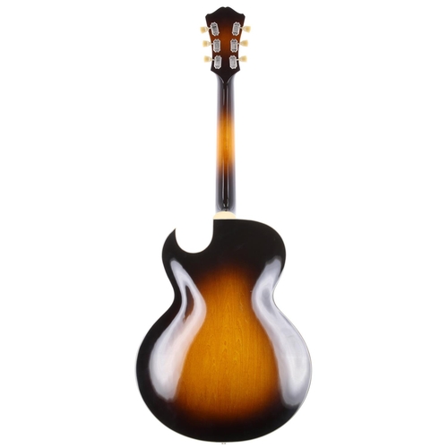 619 - Eastman AR371CE hollow body electric guitar, made in China; Body: two-tone sunburst finish, a few li... 