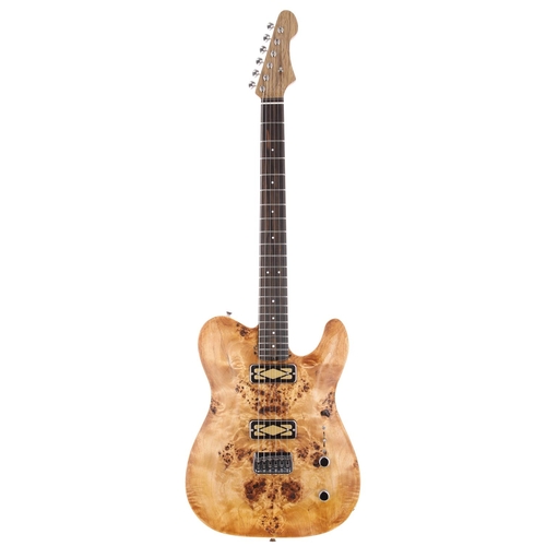 636 - Firth Custom T-Type electric guitar, made in Bristol, England; Body: black limba with burr poplar ca... 