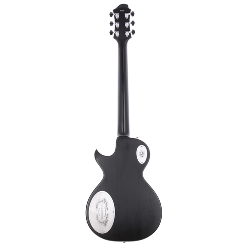 640 - 2022 Zemaitis MFG-AC-24 electric guitar, made in Japan; Body: black finish with engraved metal top; ... 