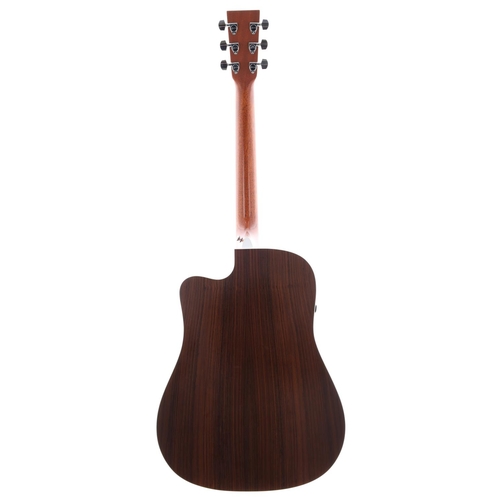 814 - 2012 C.F Martin DCPA4 Rosewood electro-acoustic guitar, made in USA; Back and sides: satin rosewood;... 