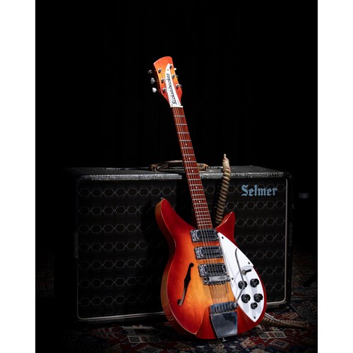 819 - 1964 Rickenbacker Rose Morris 325 electric guitar, made in USA; Body: Fireglo finish, light buckle s... 