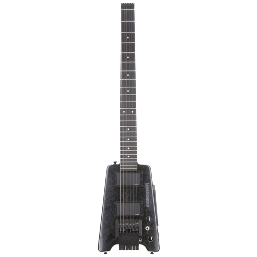 824 - Steinberger GL2T electric guitar, made in USA; circa 1982; Body: black gloss finish, clouding and so... 