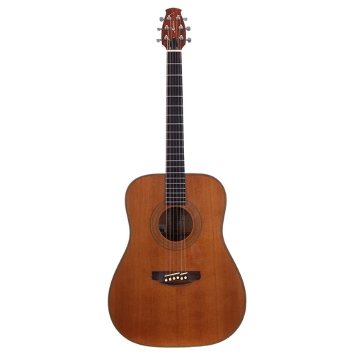 830 - 1982 Andrew Manson Heron acoustic guitar, made in England; Back and sides: mahogany, a few minor mar... 