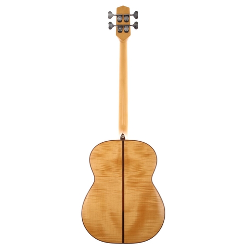 836 - 1981 John Hullah acoustic bass guitar, made in Preston, England; Body: figured maple back and sides,... 