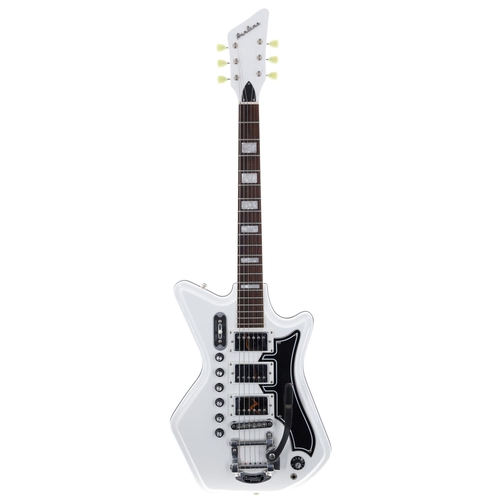 840 - Eastwood Airline '59 3P DLX electric guitar, made in Korea; Body: white finish, light marks to back;... 