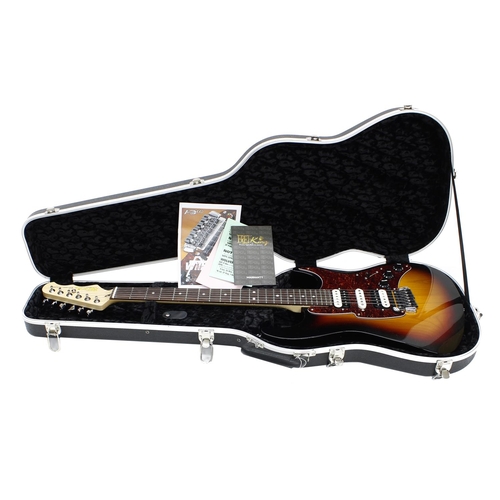 853 - Fret King Super-Matic electric guitar; Body: three tone sunburst finish; neck: maple; Fretboard: ros... 