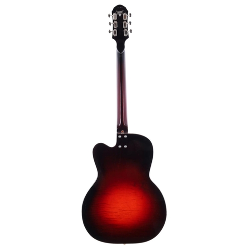 855 - Hammett H161 Slim Twin electric guitar, made in England; Body: red burst finished maple and sycamore... 