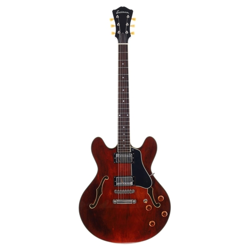 859 - 2017 Eastman T386 semi-hollow body electric guitar, made in China; Body: violin finished maple; Neck... 