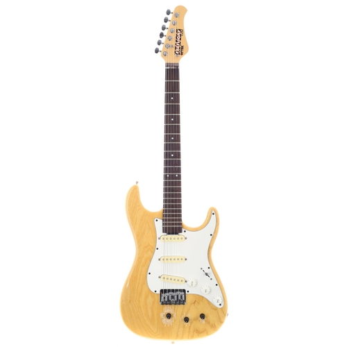 861 - Optek FG-200 Series Fretlight electric guitar; Body: natural finish; Neck: maple, hairline lacquer c... 