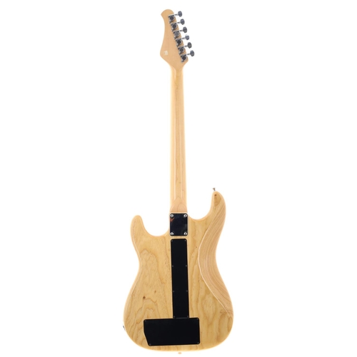 861 - Optek FG-200 Series Fretlight electric guitar; Body: natural finish; Neck: maple, hairline lacquer c... 