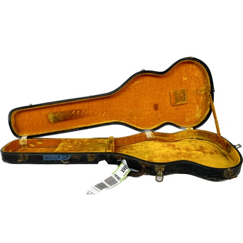 441 - Eric Clapton interest - early 1960s Gibson Les Paul/SG electric guitar hard case, bearing blue tape ... 