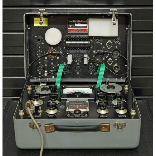 1999 - Vintage AVO CT-160 portable valve tester, with original AVO valve data manual book and a copy of the... 