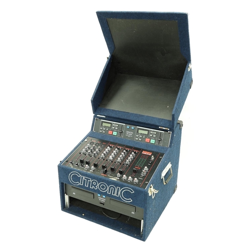 2127 - Citronic flight case fitted with a Kam Mobile Pro Professional DJ mixer, a Denon DN-2000F compact di... 