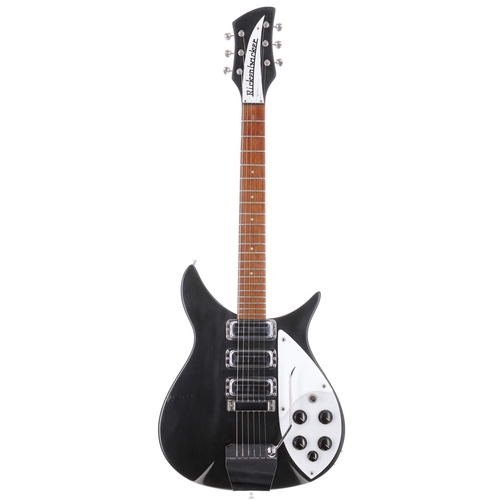 650 - 1995 Rickenbacker 325v63 electric guitar, made in USA; Body: Jetglo finish, surface buckle scratches... 