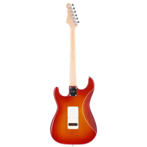 666 - 2004 G&L Legacy electric guitar, made in USA; Body: cherry sunburst finish; Neck: maple; Fretboa... 