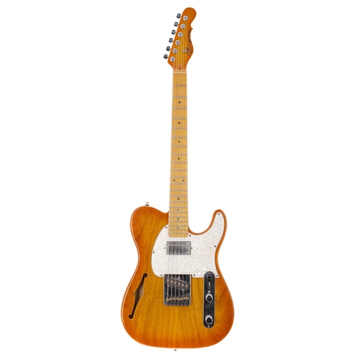 683 - 2009 G&L ASAT Classic Bluesboy semi-hollow body electric guitar; Body: honey burst finish, a few... 