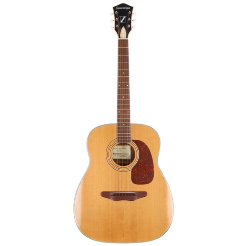 693 - 1972 Harmony Sovereign Model 6560 acoustic guitar, made in USA; Back and sides: mahogany, buckle scr... 