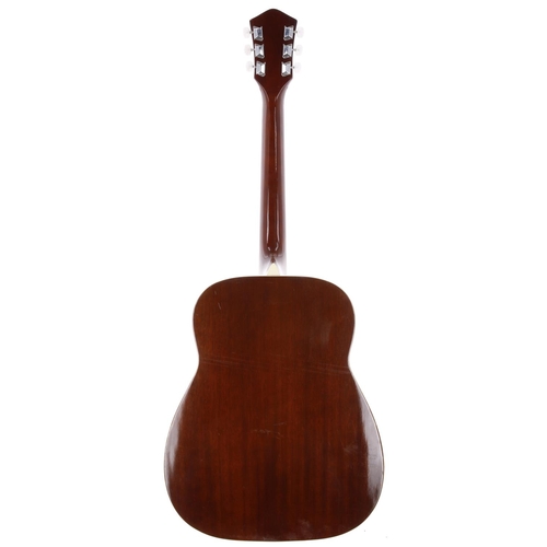 693 - 1972 Harmony Sovereign Model 6560 acoustic guitar, made in USA; Back and sides: mahogany, buckle scr... 