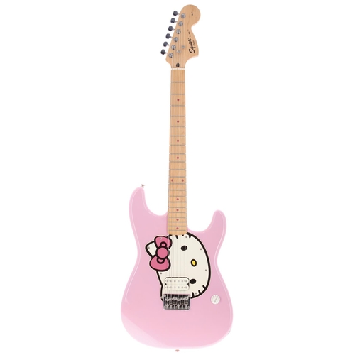 695 - 2006 Squier by Fender Affinity Series Hello Kitty strat electric guitar, crafted in Indonesia; Body:... 