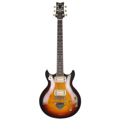 707 - 1981 Ibanez Artist AR-100 electric guitar, made in Japan; Body: sunburst finished maple top upon bla... 