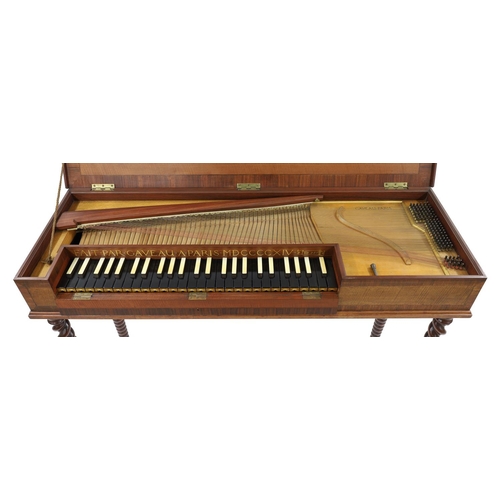 2501 - Fretted clavichord by Arnold Dolmetsch for Gaveau, Paris, 1914, the case of sycamore with kingwood c... 