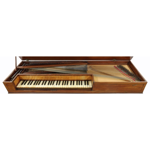 2503 - Square piano by Robert Stodart, London, 1778, the case of mahogany with ebony and holly stringing, t... 