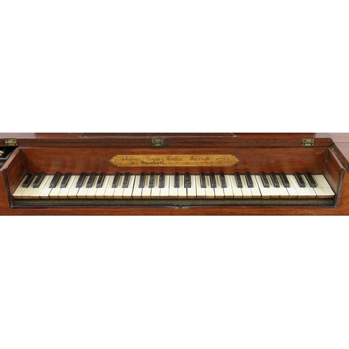 2506 - Square piano by Johannes Zumpe and Gabriel Buntebart, London, 1773, the case of mahogany, the fascia... 