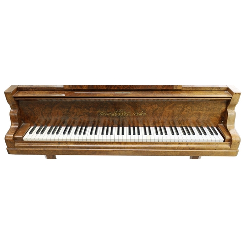 2509 - Grand piano by Erard, London, circa 1868, serial number 10774, the case veneered with burr walnut, p... 