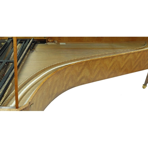 2513 - Grand piano by Johann Fritz, Vienna, circa 1813, the case veneered with Hungarian ash, the fascia-bo... 