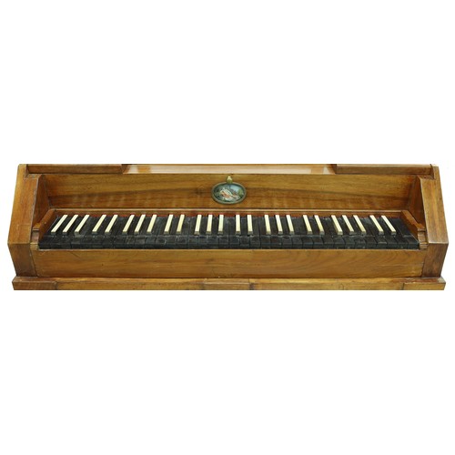 2510 - Viennese grand piano, late 18th century, the case of walnut, the keyboard surround also of walnut, w... 