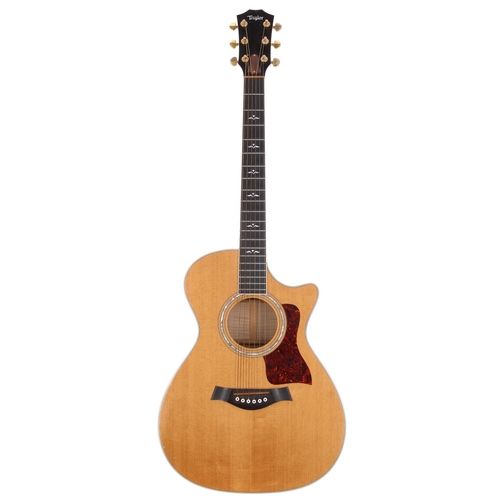 706 - 1995 Taylor 612c acoustic guitar, made in USA; Back and sides: natural finished figured maple, vario... 