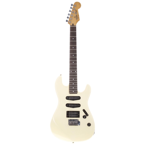 716 - Squier by Fender Bullet 1 HSS electric guitar, made in Korea, circa 1989; Body: white poly finish, i... 