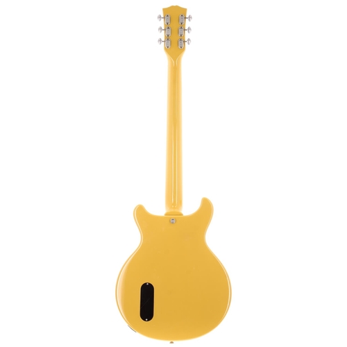 721 - Burny RTV-55 Rockn Roll electric guitar, made in Japan, circa 1984; Body: yellow finish, dings to ba... 