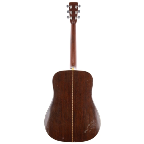 724 - 1955 Martin D-28 acoustic guitar, made in USA; Back and sides: Brazilian rosewood, repaired patch to... 