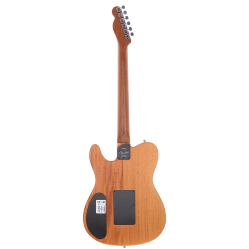 732 - 2021 Fender Acoustasonic Telecaster electric guitar, made in USA; Body: mahogany with natural spruce... 